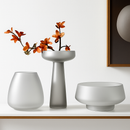 vase en verre dépoli nordique pour fleurs et décoration