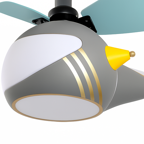 Creative helicopter fan for children's bedroom decor - vue 6 sur 9