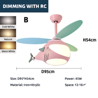Creative helicopter fan for children's bedroom decor