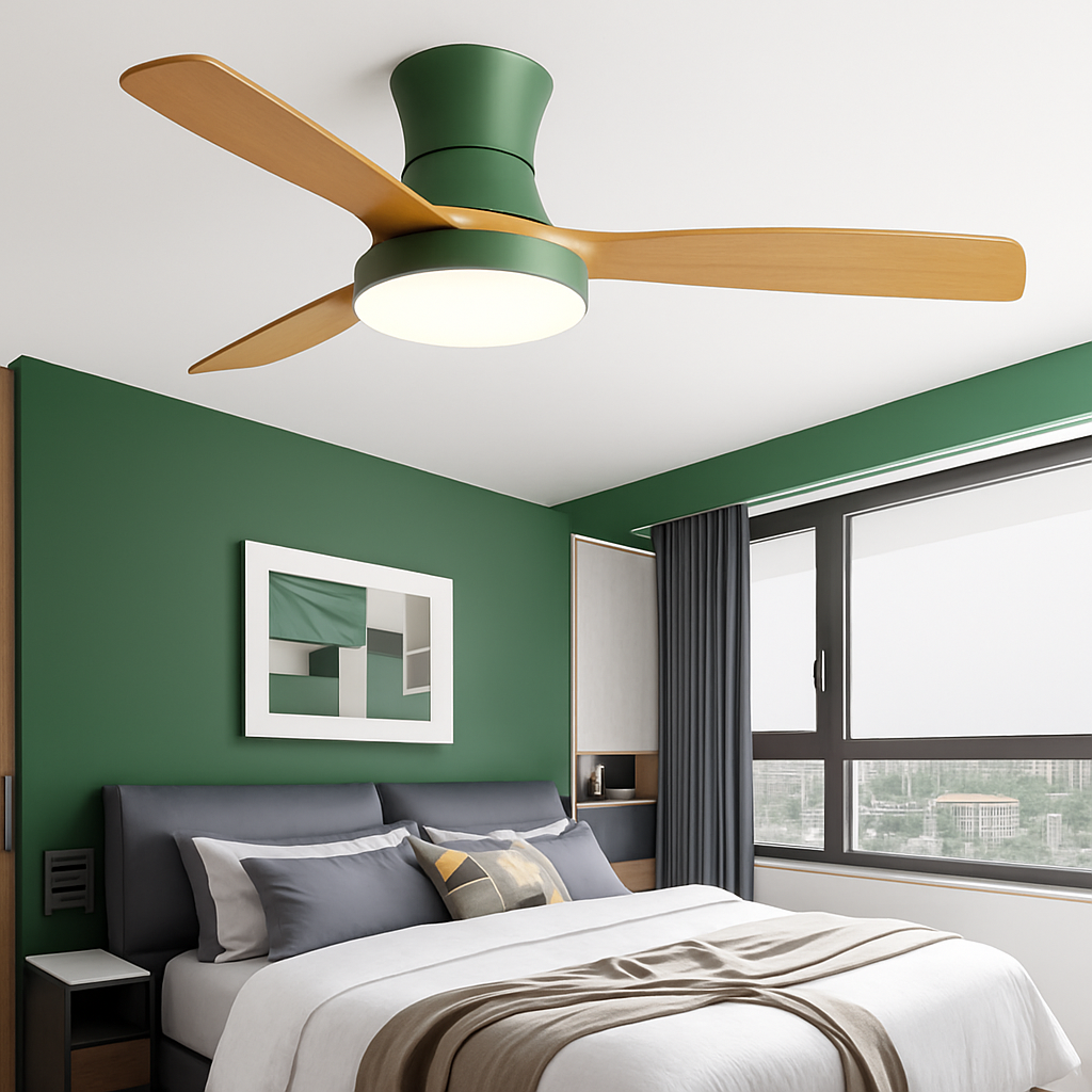 Lightweight American ceiling fan with light and electric control