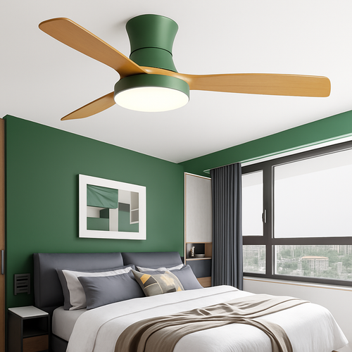 ventilateur de plafond américain léger avec lumière et contrôle électrique - vue 2 sur 12