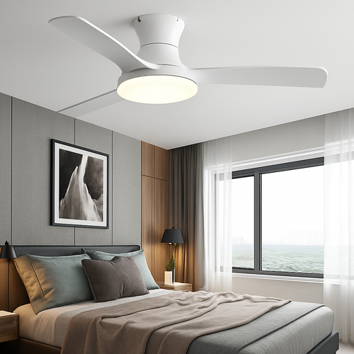 ventilateur de plafond américain léger avec lumière et contrôle électrique - vue 5 sur 12