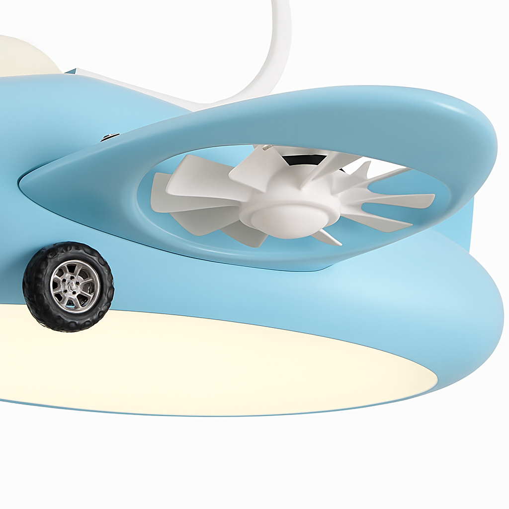 ventilateur de plafond avec led pour chambre enfant et aire de jeux - vue 7 sur 9