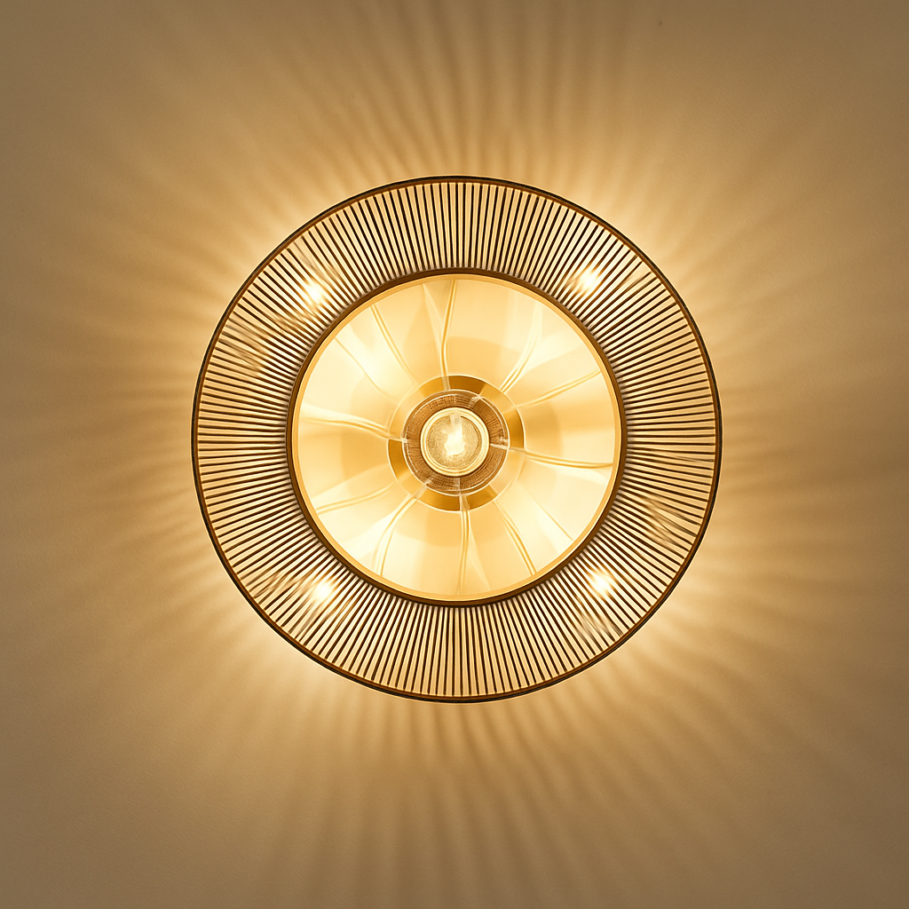 Ventilateur de plafond avec lumière rétro fait à la main en rotin de bambou ventilateur invisible lumières moderne simple Wabi-Sabi lampe de ventilateur de plafond d'îlot de cuisine - vue 6 sur 7