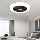 Ceiling fan with dimmable remote control and minimalist LED light