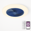 Ceiling fan with dimmable remote control and minimalist LED light