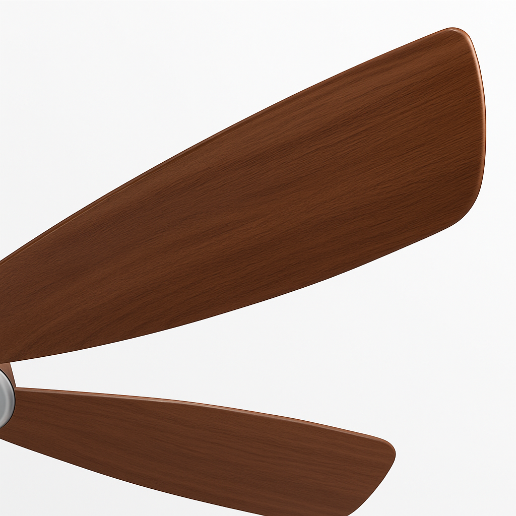 Modern low ceiling fan with LED light and DC remote control