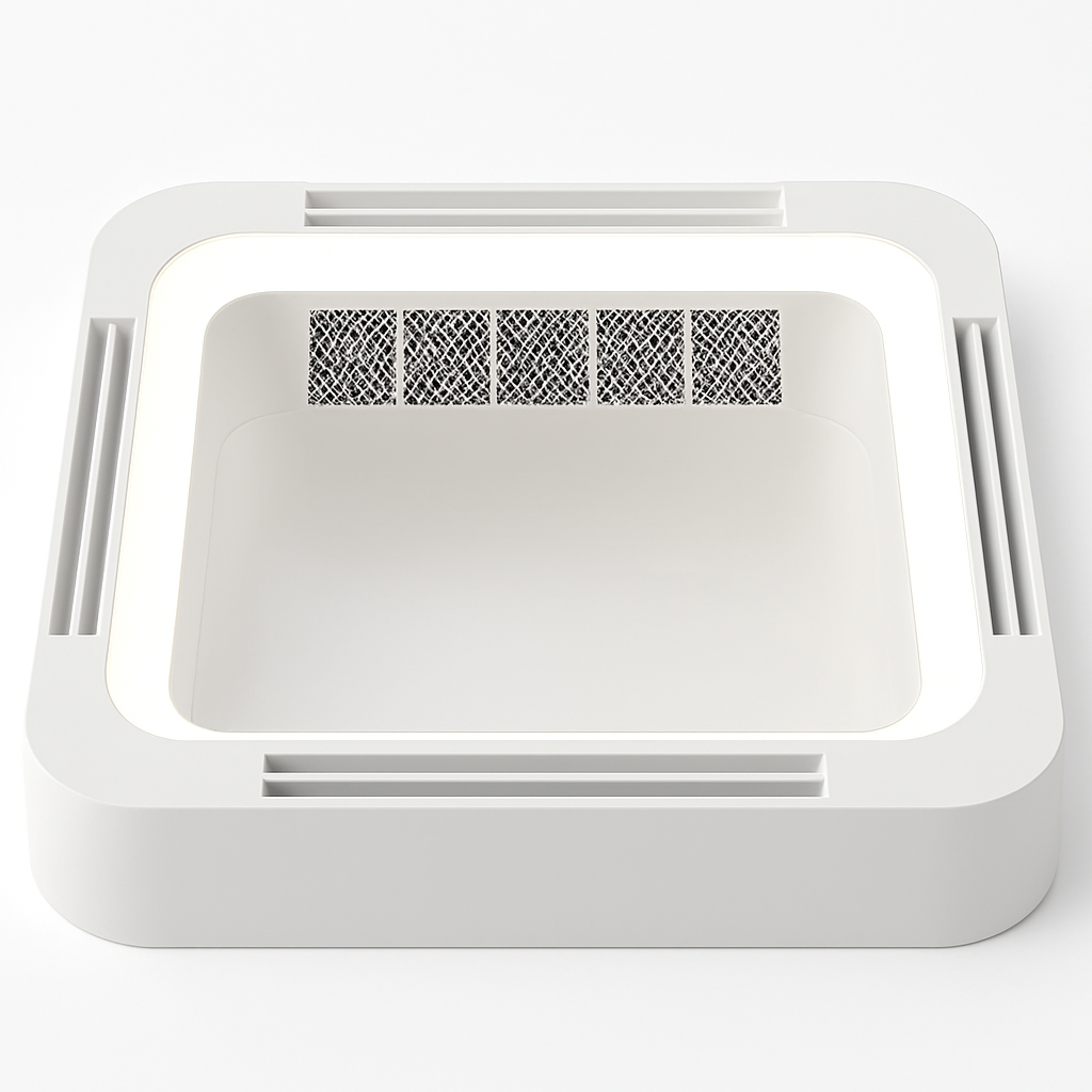 Ventilateur de plafond carré blanc avec application intelligente - vue 4 sur 8