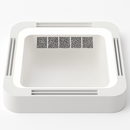 Ventilateur de plafond carré blanc avec application intelligente