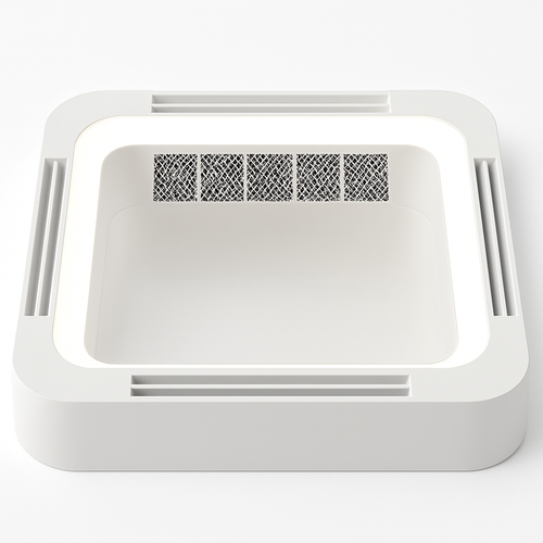 Ventilateur de plafond carré blanc avec application intelligente - vue 4 sur 8