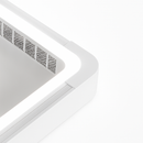 Ventilateur de plafond carré blanc avec application intelligente