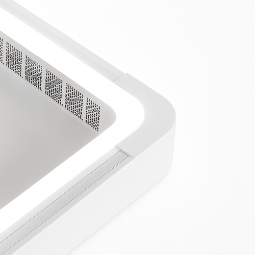Ventilateur de plafond carré blanc avec application intelligente - vue 5 sur 8