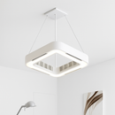 Ventilateur de plafond carré blanc avec application intelligente
