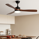 ventilateur de plafond en bois lumineux avec télécommande