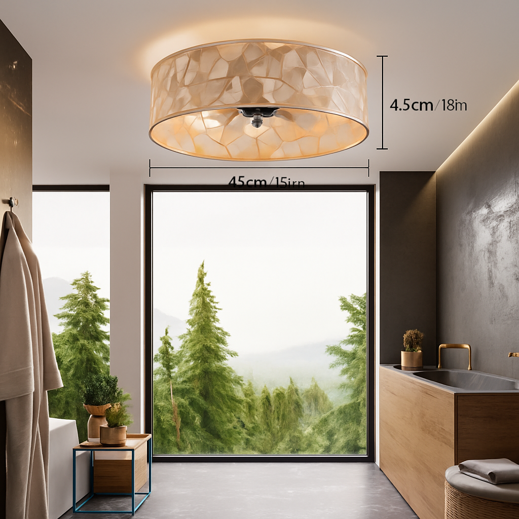 Flush mount ceiling fan with lighting and remote control