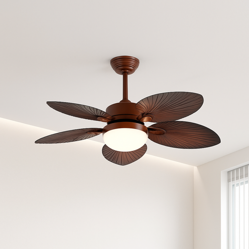 ventilateur de plafond industriel avec lampe japonaise rétro - vue 4 sur 7
