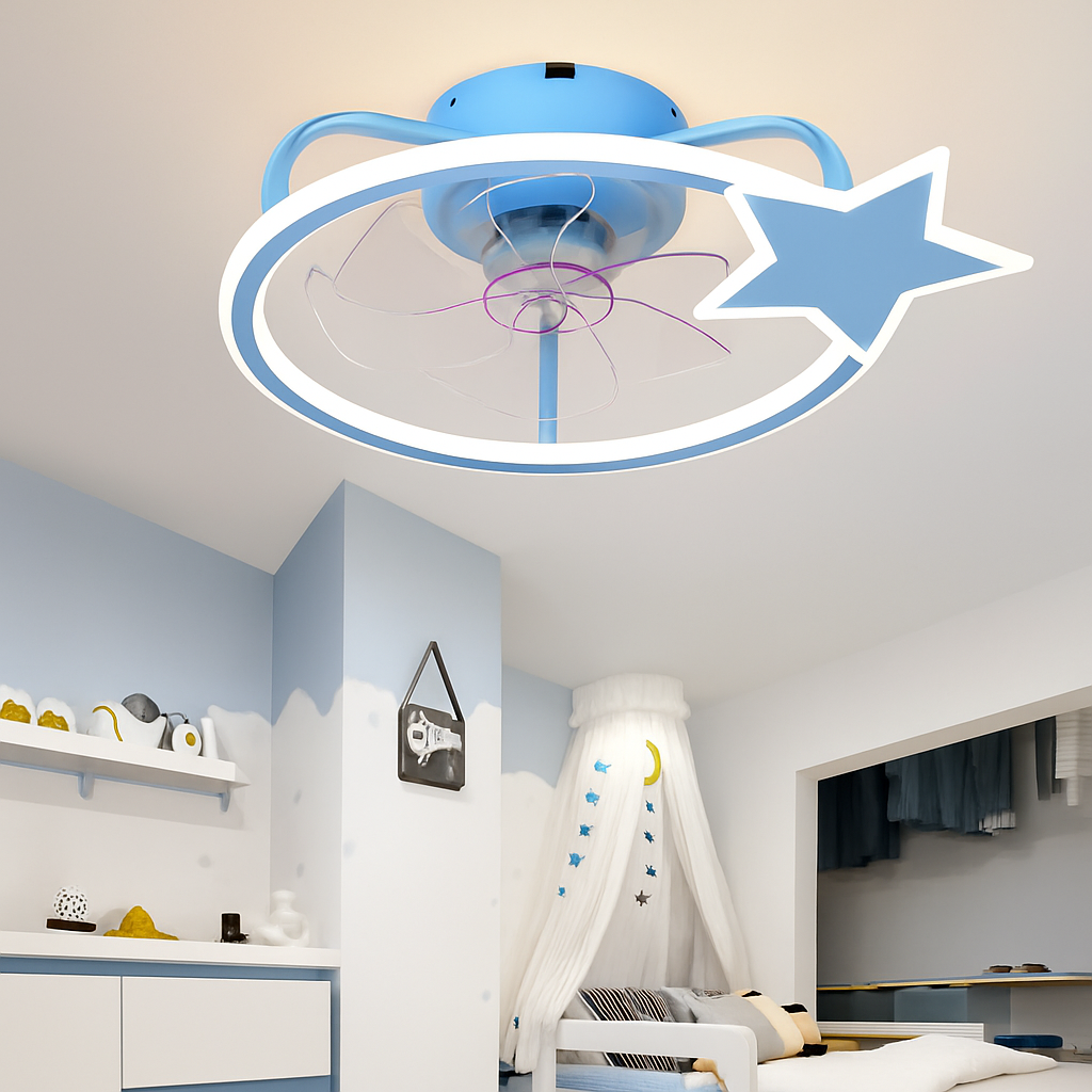 Smart ceiling fan with lights and remote control