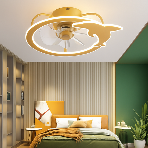 ventilateur de plafond intelligent avec lumières et télécommande - vue 6 sur 18
