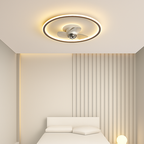 Smart ceiling fan with remote control and LED light - vue 4 sur 11