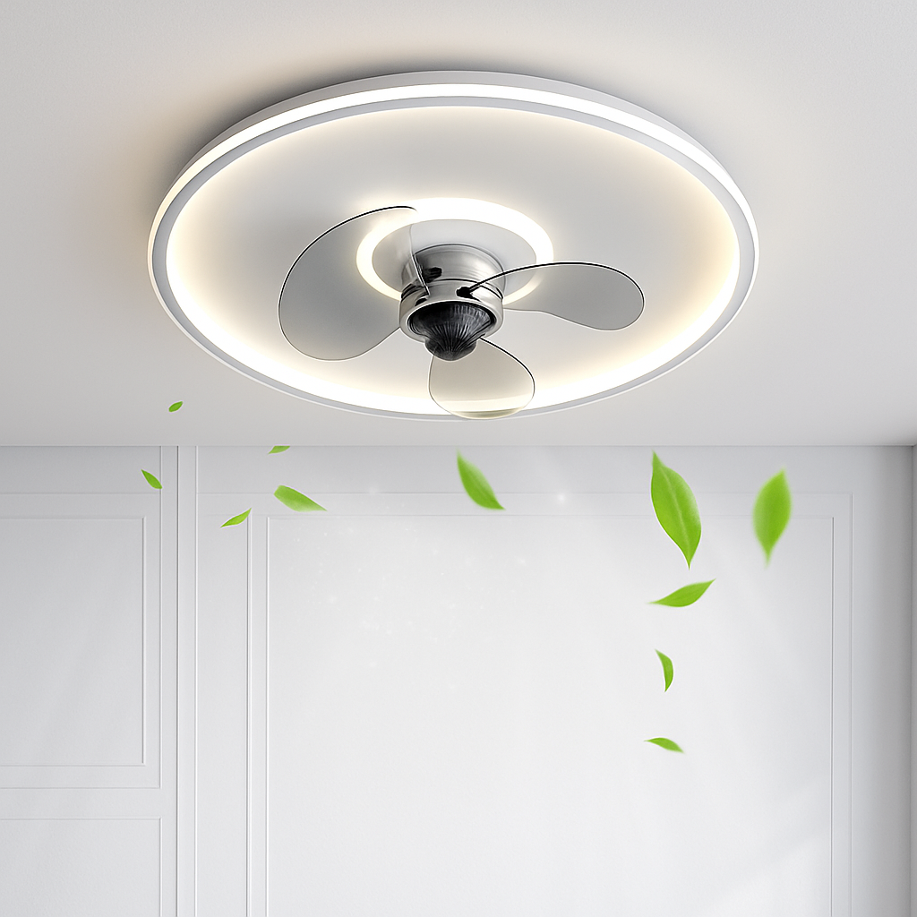 Smart ceiling fan with remote control and LED light - vue 6 sur 11
