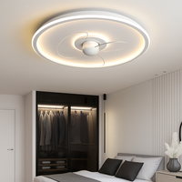 Smart ceiling fan with remote control and LED light