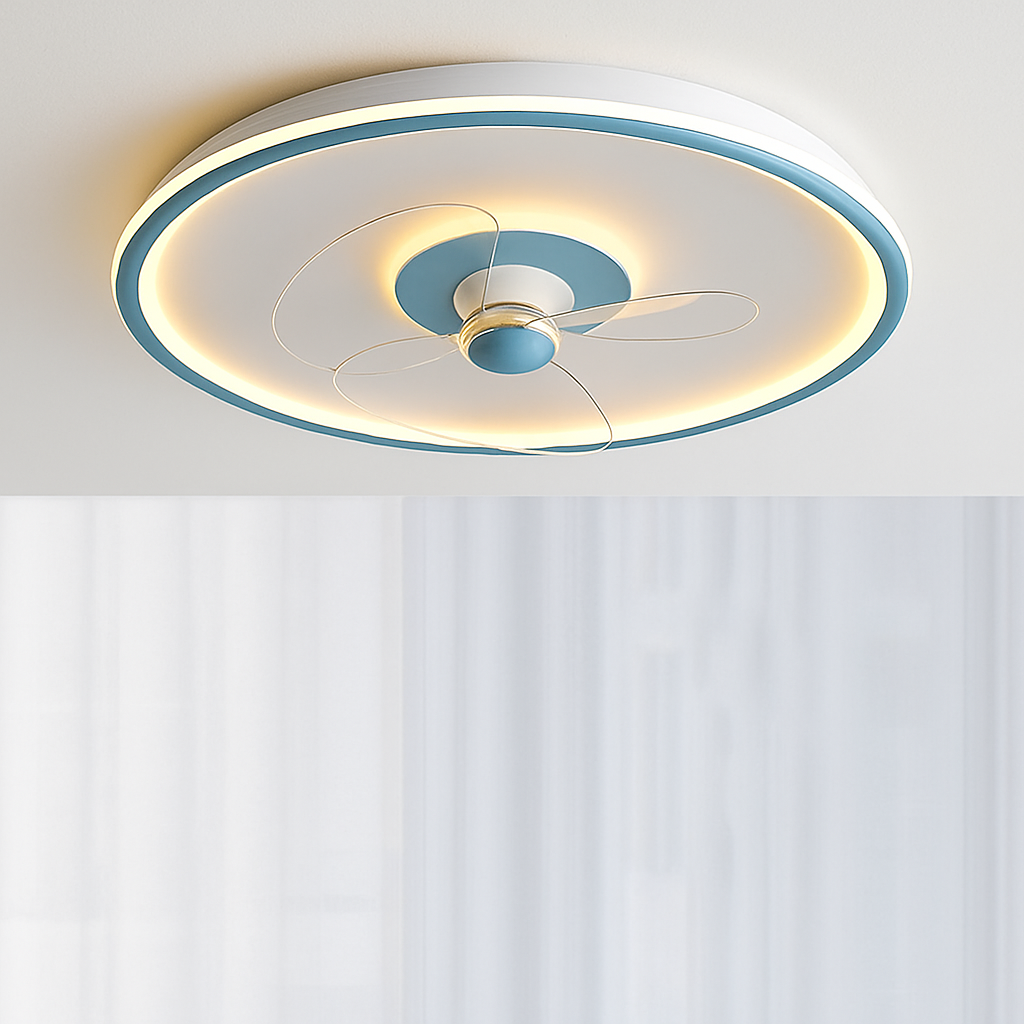 Smart ceiling fan with remote control and LED light - vue 9 sur 11