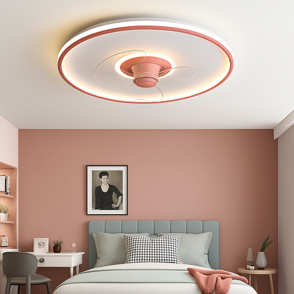 Smart ceiling fan with remote control and LED light - vue 10 sur 11