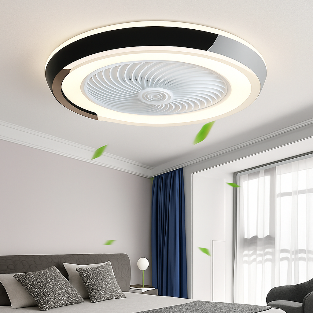 Smart Bluetooth ceiling fan with light and remote control