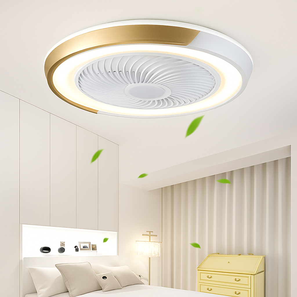 Smart Bluetooth ceiling fan with light and remote control