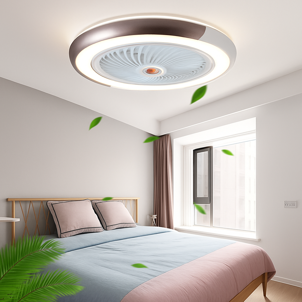 ventilateur de plafond intelligent bluetooth avec lumière télécommande - vue 6 sur 16