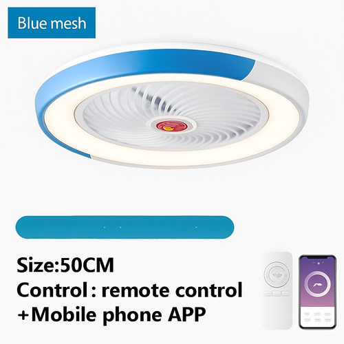 ventilateur de plafond intelligent bluetooth avec lumière télécommande - vue 11 sur 16