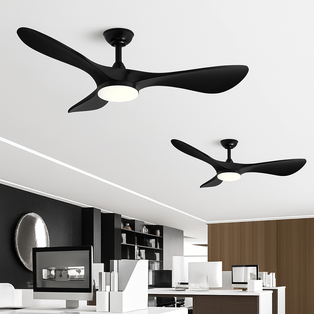 Electric ceiling fan with light and remote control