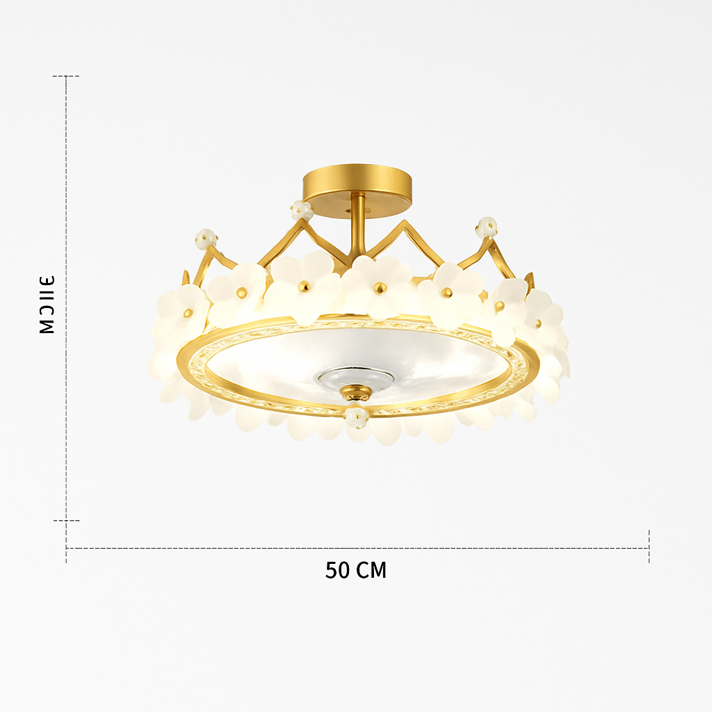 Modern LED ceiling fan with remote control and decorative lighting - vue 8 sur 9