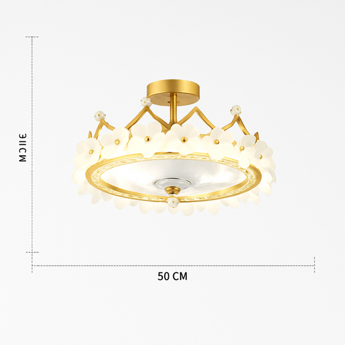 Modern LED ceiling fan with remote control and decorative lighting - vue 9 sur 9