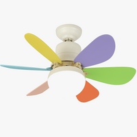 Modern LED ceiling fan with smart remote and three colour settings