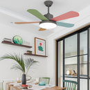 Modern LED ceiling fan with smart remote and three colour settings