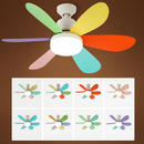Modern LED ceiling fan with smart remote and three colour settings