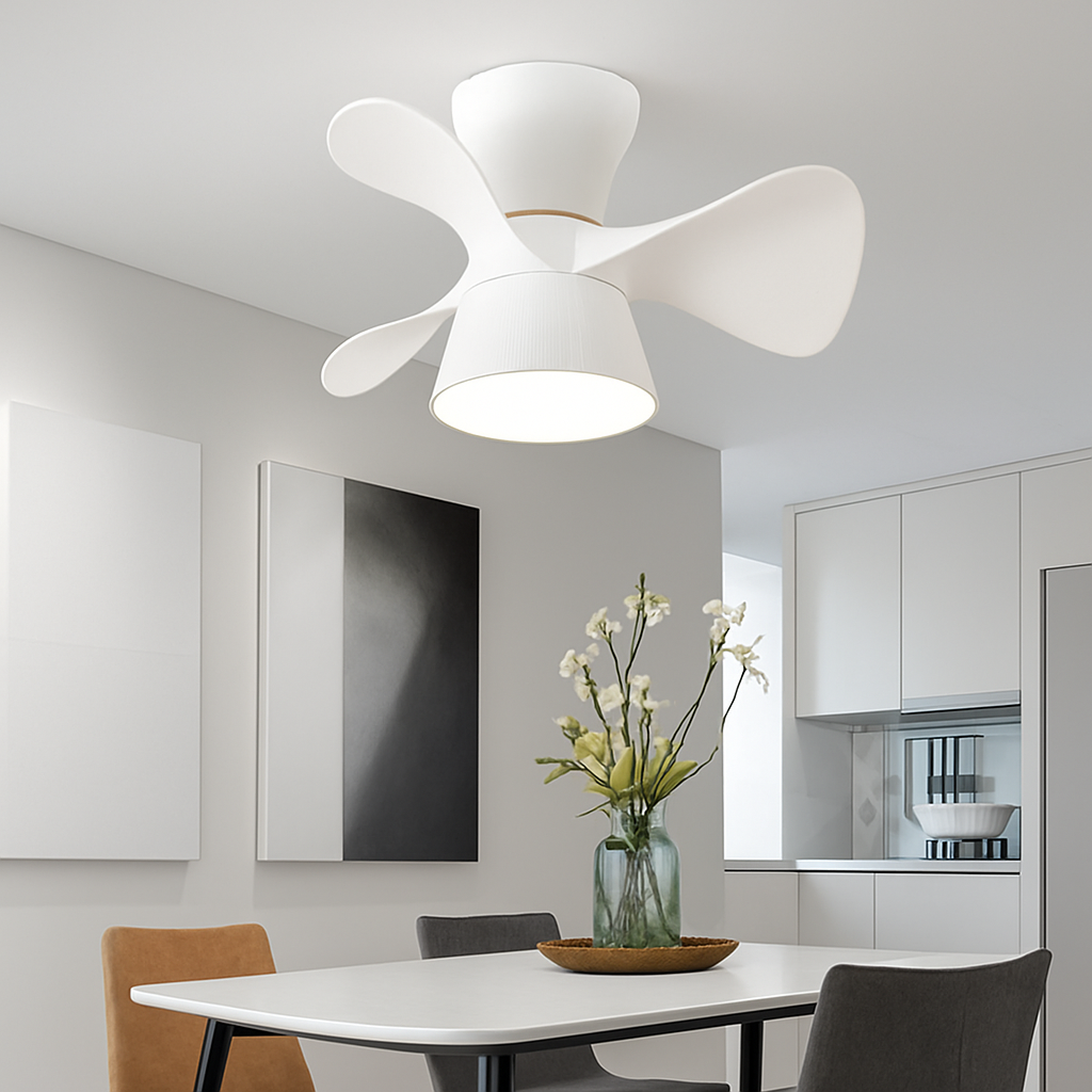 ventilateur de plafond lumineux avec télécommande et 6 vitesses - vue 3 sur 12