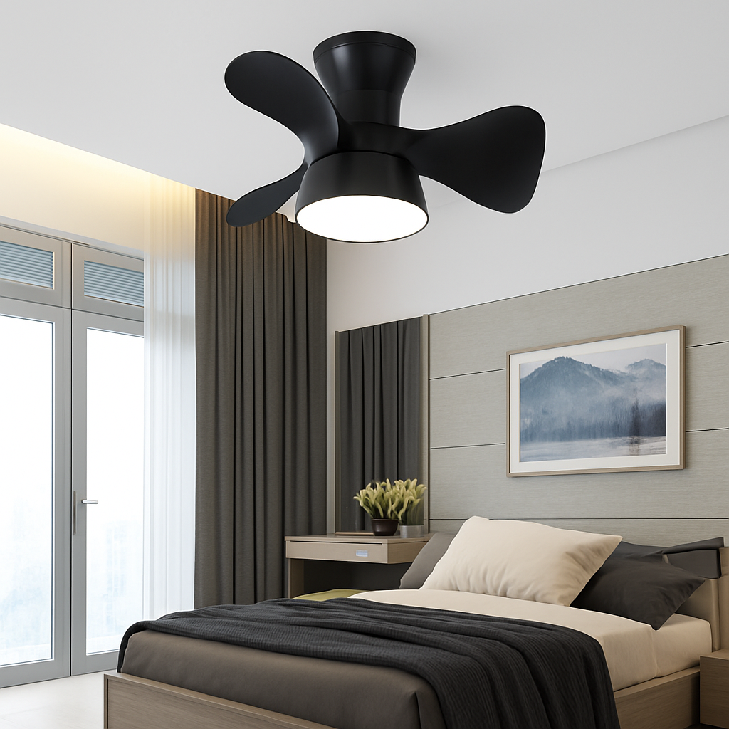 ventilateur de plafond lumineux avec télécommande et 6 vitesses - vue 4 sur 12