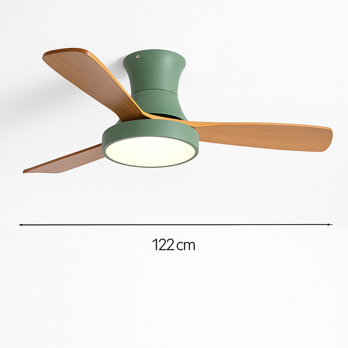 Modern ceiling fan with designer light for indoor use - vue 13 sur 14