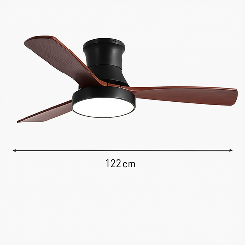 Modern ceiling fan with designer light for indoor use - vue 14 sur 14