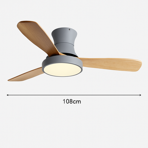 Modern ceiling fan with designer light for indoor use - vue 15 sur 14