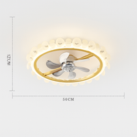 Modern ceiling fan with light and smart control