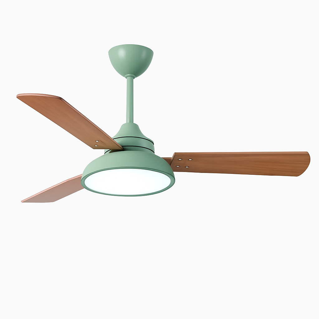 Modern ceiling fan with light and remote control