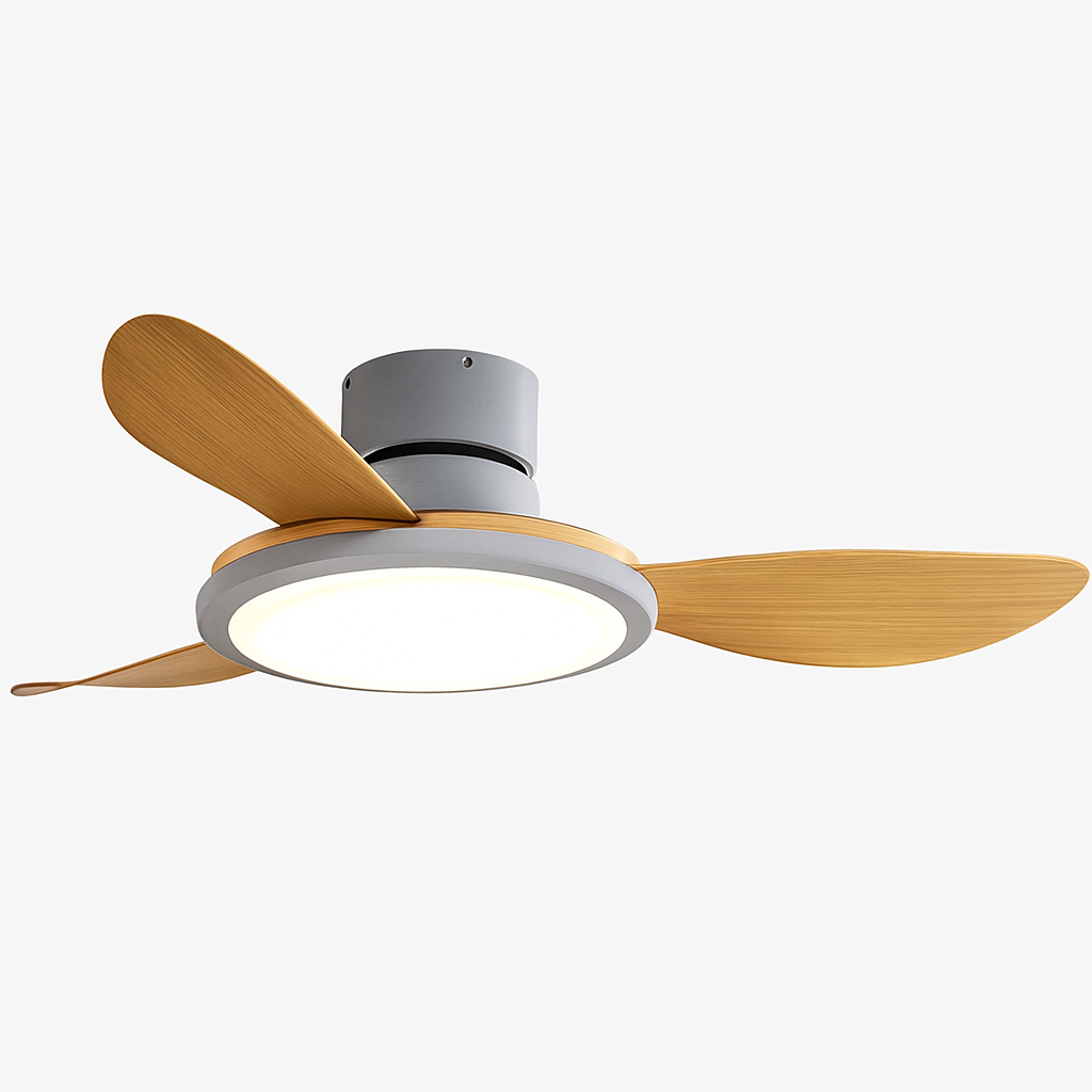 Modern ceiling fan with LED light and remote control