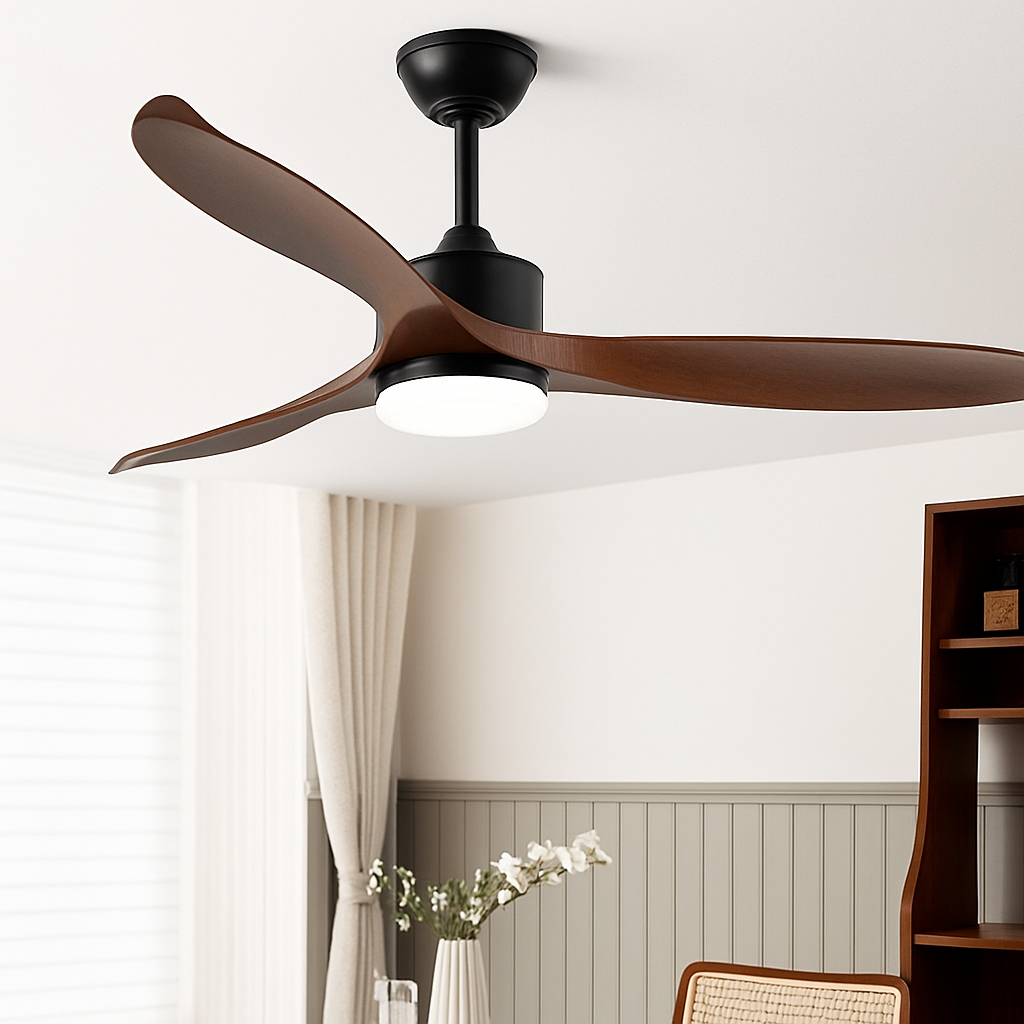 Modern ceiling fan with LED light and remote control