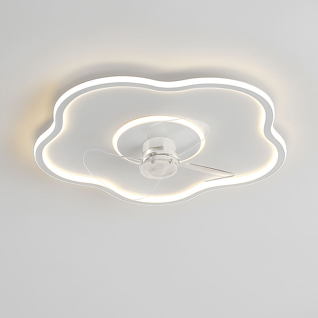 Modern ceiling fan with integrated LED light