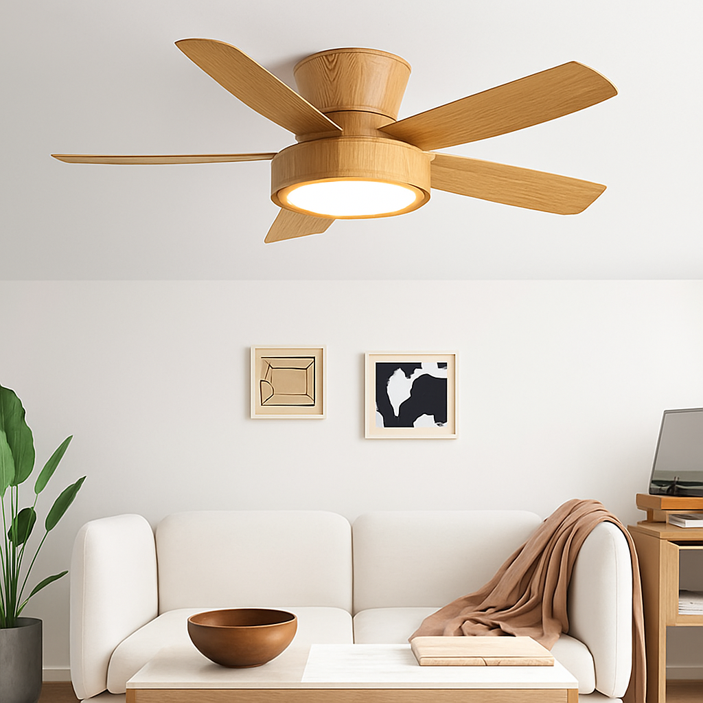 Modern ceiling fan with light for summer
