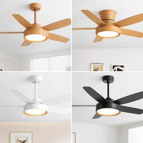 ventilateur de plafond moderne avec lumière pour l'été - vue 6 sur 9