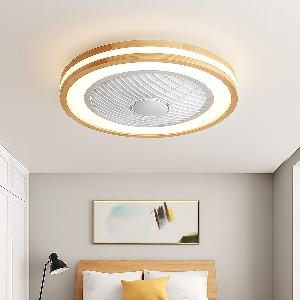 Modern ceiling fan with remote control light and elegant design